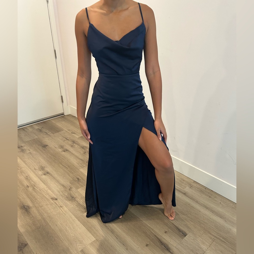 Lulu's Navy Blue Maxi Dress